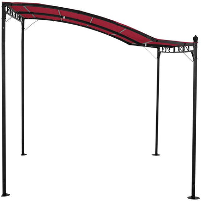 Tuingazebo – Tuinpaviljoen – Overkapping – Tuinprieel – Partytent – Vrijstaand – UV-Bescherming Polyester Dak – Gepoedercoat Stalen Frame 2,6x3x2,5 m Rood