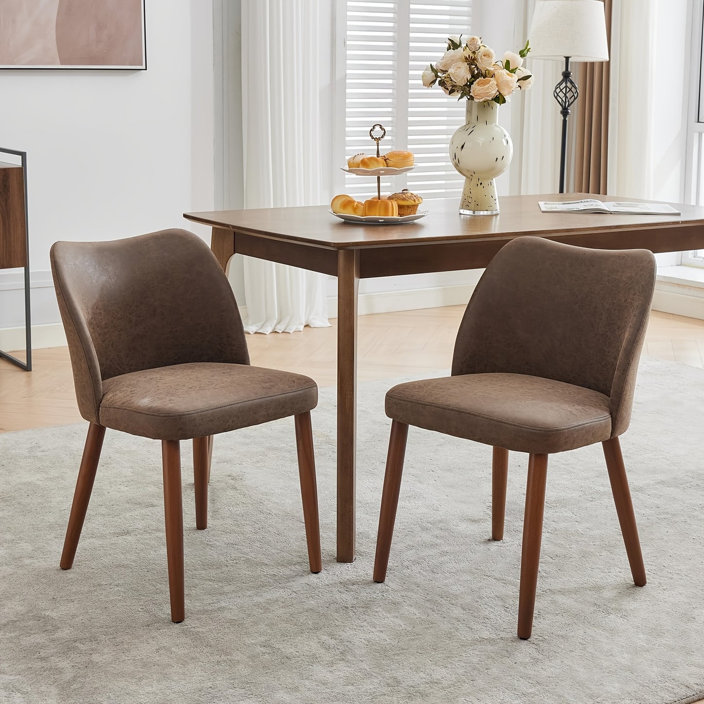 Eetkamerstoel – Keukenstoel – Stoel – Kuipstoel – Groen – Ergonomische Rugleuning – Snel Montagemodel