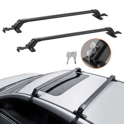 Universele Dakdrager Kruisliggers – Dakdragers – Roof Bars – Dakbeugel – Auto Draagbalken – Aluminium 6063-T6 – Draagvermogen 70 kg – Verstelbaar Zonder Boren – Anti-diefstal Slot