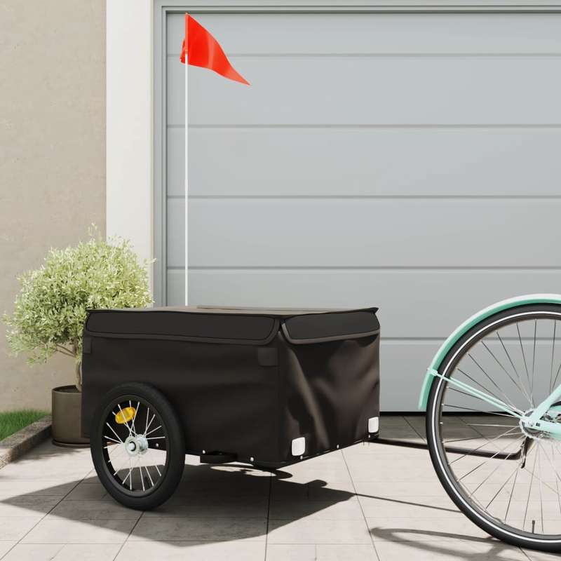 Fietskar – Fietskarren – Hondenfietskar – Fietsaanhanger – Fietsaanhangwagen – Robuust Stalen Frame – Draagvermogen 45 kg