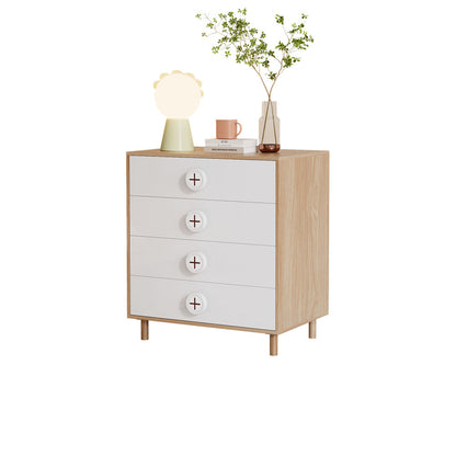 Nachtkastje – Ladekast – Ladekastje – Opbergkast – Bijzetkast – Modern Wit – 4 Laden – Compact 80x54x90 cm – Stevig Niet-Houten Materiaal