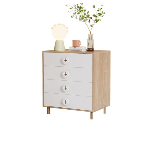 Nachtkastje – Ladekast – Ladekastje – Opbergkast – Bijzetkast – Modern Wit – 4 Laden – Compact 80x54x90 cm – Stevig Niet-Houten Materiaal