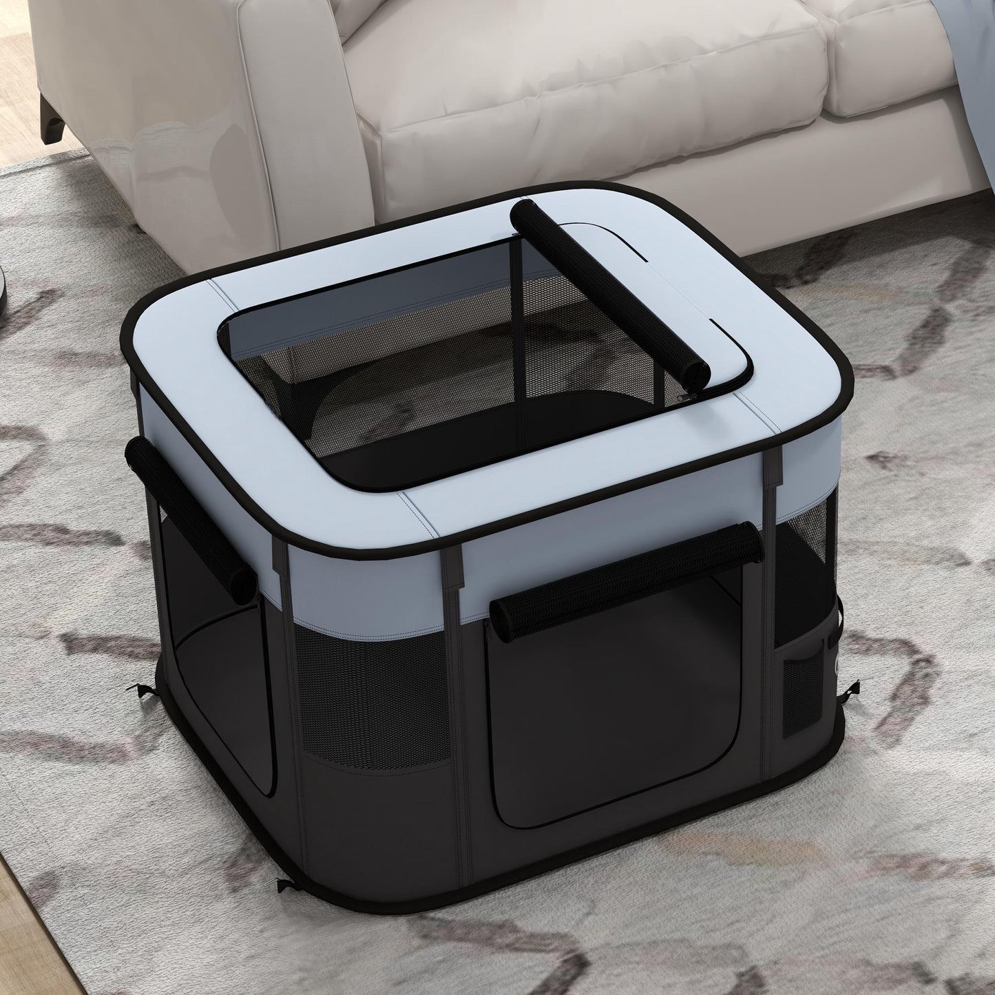 Hondenbox – Puppyren – Opvouwbare Hondenbench – Speelren – Dierenren – Adembenemend Mesh – Geschikt Voor Kleine Huisdieren Tot 4 Kg – Duurzaam Polyester – Binnen En Buiten Gebruik