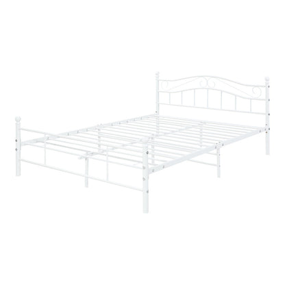 Metalen Bed – Stalen Bedframe – Industrieel Bed – Slaapbank – Lattenbodem – Mat Zwart – 160 x 200 cm – Stevig & Onderhoudsvriendelijk