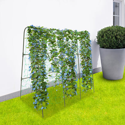 Tuinboog – Rozenboog – Klimboog – Plantenboog – Rankhulp – Stalen Klimtuinboog 120x120 cm – PE-Gecoate Buis – Stevige Poten – Weerbestendig Groen