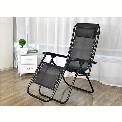 Chaise Lounge – Ligstoel – Relaxstoel – Lounger – Zitzak – Stalen Constructie – Geïntegreerde Hoofdsteun