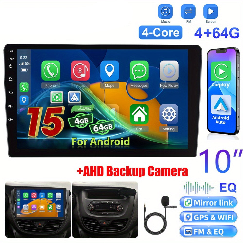Autoradio – Auto Stereo – Multimedia Systeem – 2-DIN Radio – Car Player – 25,4 cm Touchscreen – Android 15 Met Draadloze Carplay & Android Auto