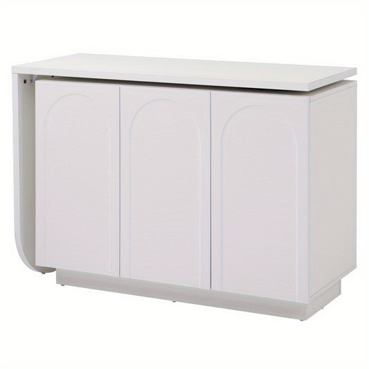 Hoekbureau – L-vormig Bureau – Computerbureau – Schrijftafel – Werkplek – Draaibaar 110 cm – Opberglades – Wit – Stevig