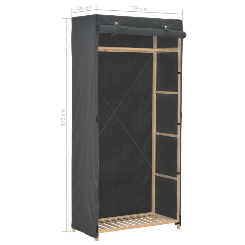 Modern Closet Cabinet - Easy Assembly Freestanding wardrobe, Spacious Interior Storage, Contemporary Bedroom/Living Room Furniture, Easy-to-Clean Fabric-like Surface (79x40x170cm/31.5x15.7x66.9in), Closet for Clothes, Minimal