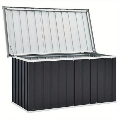 Anthracite Garden Storage Box 129x67x65cm Suitable for Outdoor Use Sturdy and Durable Convenient Storage Simple and Versatile