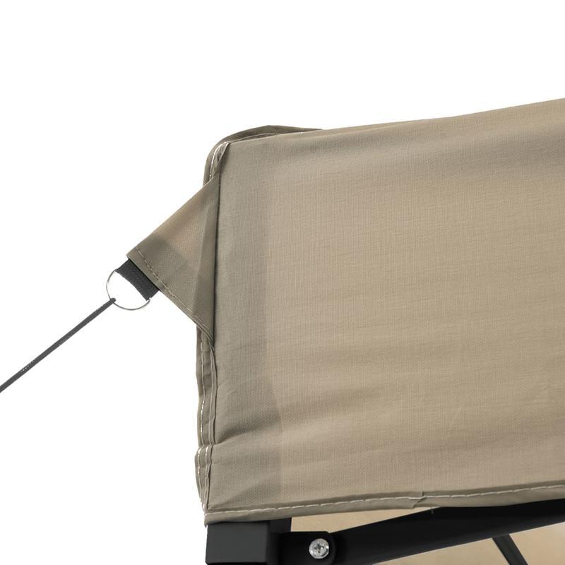 Collapsible Pop-Up Party Tent 440X292X315 Cm in Taupe Color