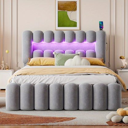 Bedframe – Bed – Slaapbank – Opbergbed – Slaapmeubel – 160x200 cm – 4 Lades & Ingebouwd Stereo Systeem – Volledig Gemonteerd & Ruimtebesparend Design