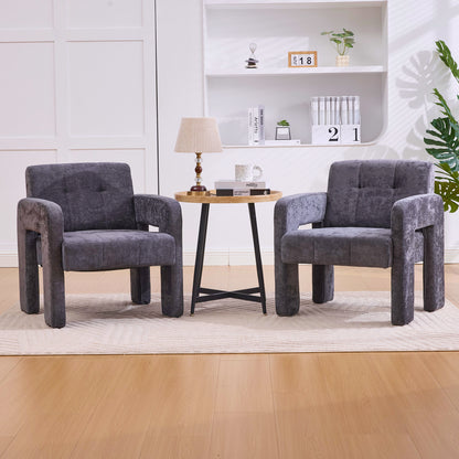 Modern Minimalist Single Armchair - Upholstered Padded with Foam & Assembly, Nordic Style Chair Suitable for Living Room, Bedroom, Office - - Seating