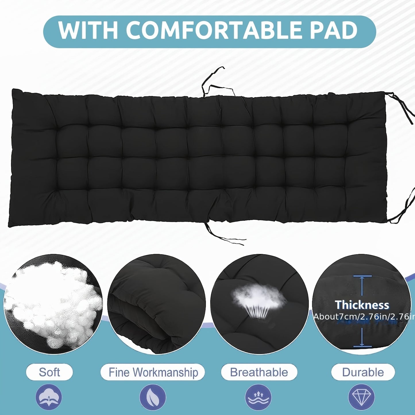 Tuinstoel – Ligstoel – Loungestoel – Relaxstoel – Balkonstoel – Inklapbaar – Extra Breed 83 cm – Verstelbare Rugleuning Met Kussen en Bekerhouder – Max. 180 kg