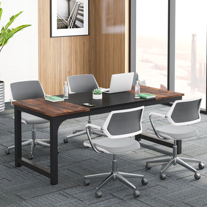 Bureau – Computertafel – Bureautafel – Werkplek – Eettafel – Rustiek Bruin/Zwart – 180x80x75 cm – Stevig Metalen Frame
