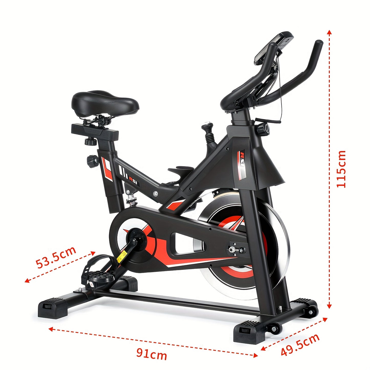 Hometrainer – Fitnessfiets – Spinbike – Exercycle – Indoor Bike – Stil Belt-Driven Systeem – 150 kg Draagvermogen