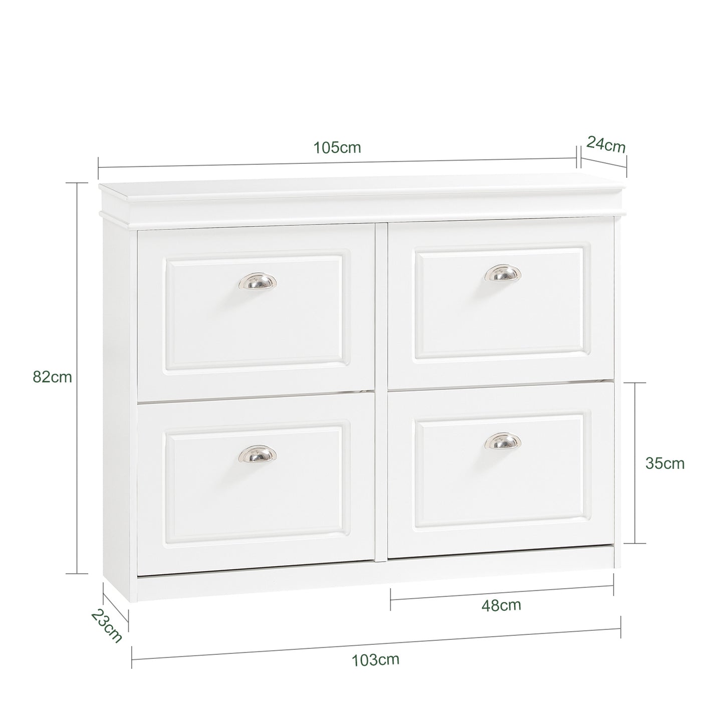 Buffetkast – Dressoir – Opbergkast – Sideboard – Kast Marron – Met 4 Deuren en Lades – Verstelbare Planken – 120x35x85 cm – Anti-Kantel Veiligheidssystem