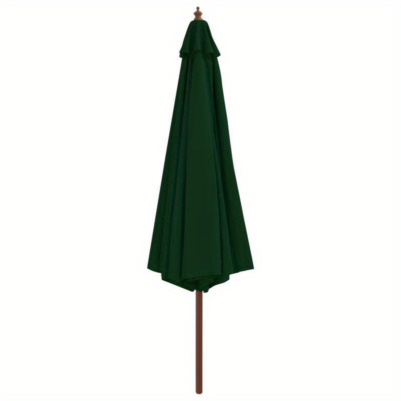 Parasol – Tuinparasol – Balkonparasol – Terrasparasol – Stokparasol – 350x240 cm – 100% Acryl Zonwering – Houten Paal & Stabiel IJzeren Frame – Groen Rechthoekig
