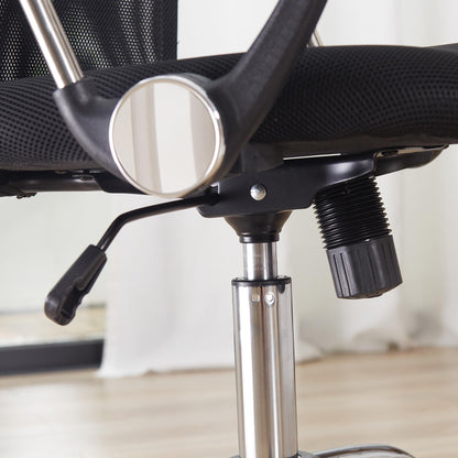 Bureaustoel – Ergonomische Stoel – Office Chair – Gamingstoel – Kantoorstoel – Verstelbare Zithoogte – Kantelfunctie – Ademend Mesh – Gevoerde Zitting – 360° Draaibaar – Zwart