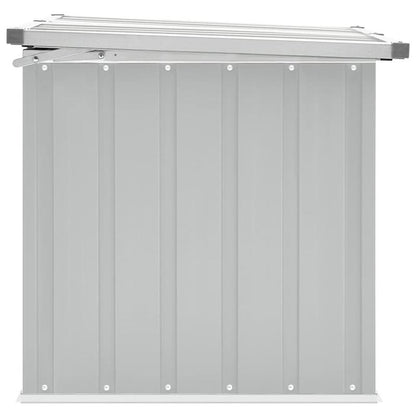 Opbergbox Tuinbox Tuinkist Opbergkist Opbergbak – Grijs Betonlook – Stevig Gegalvaniseerd Staal – 129x67x65 cm