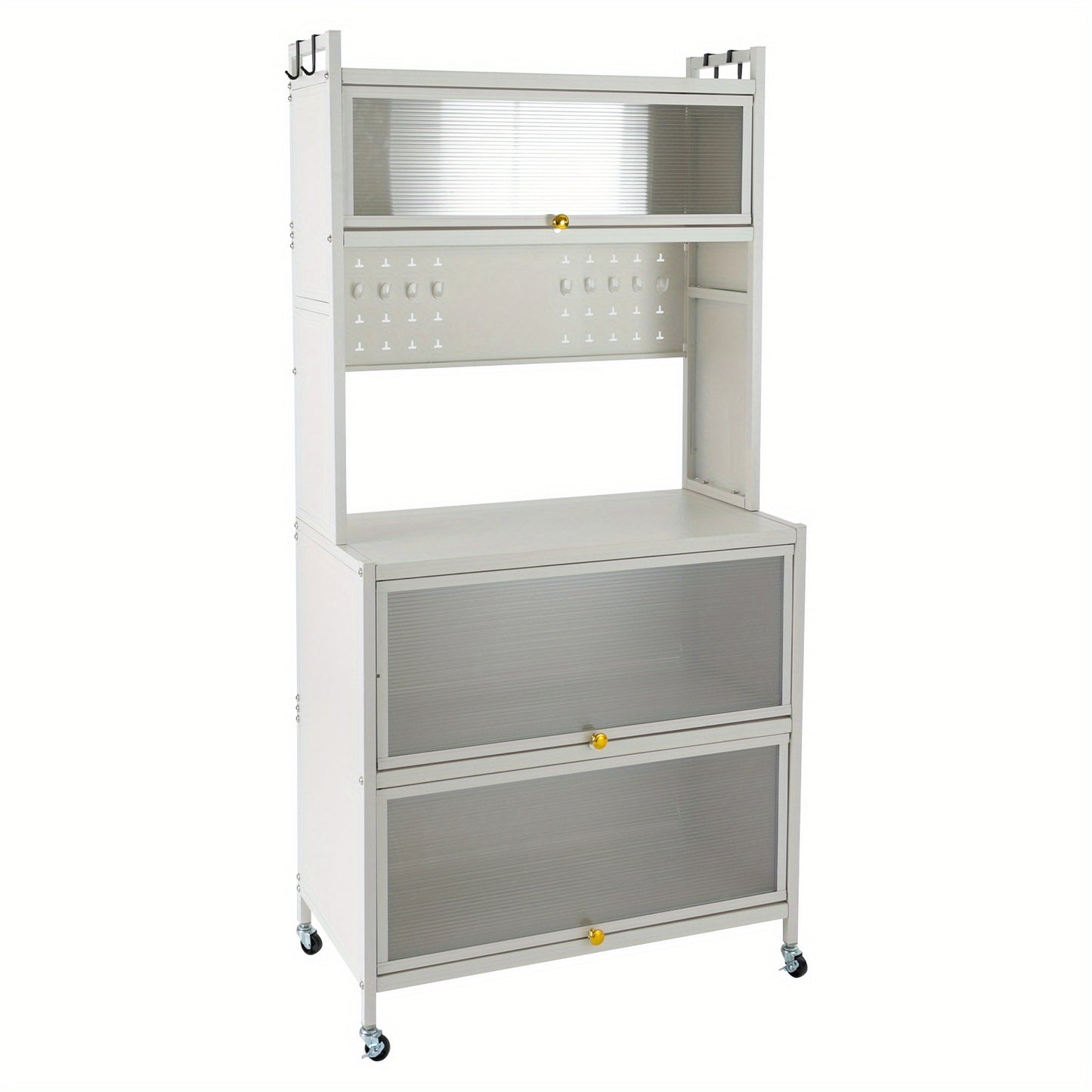 Keukenrek – Opbergrek – Keukenkast – Keukenwagen – Opbergrek – 5 Lagen Metalen Rek – Draagvermogen 200 kg – Wieltjes Met Remmen