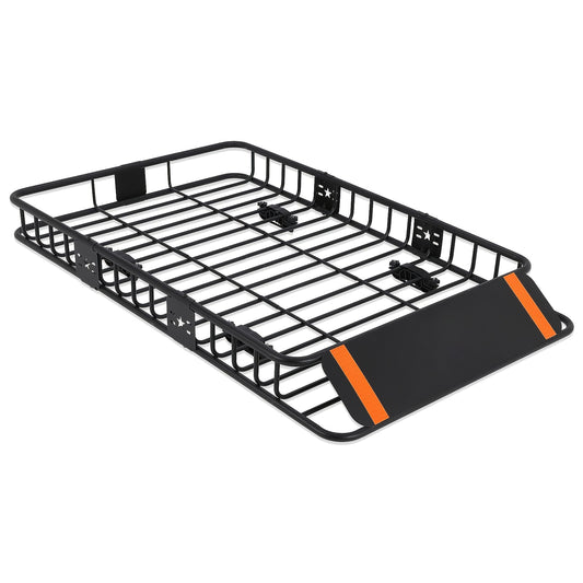 Dakkofferdrager – Dakdrager – Dakraildrager – Bagagedrager – Autodakdrager – Verstelbaar 116,8x91,4x12,7 cm – Zwart Metaal – Max. 90,7 kg Draagkracht – Eenvoudige Installatie