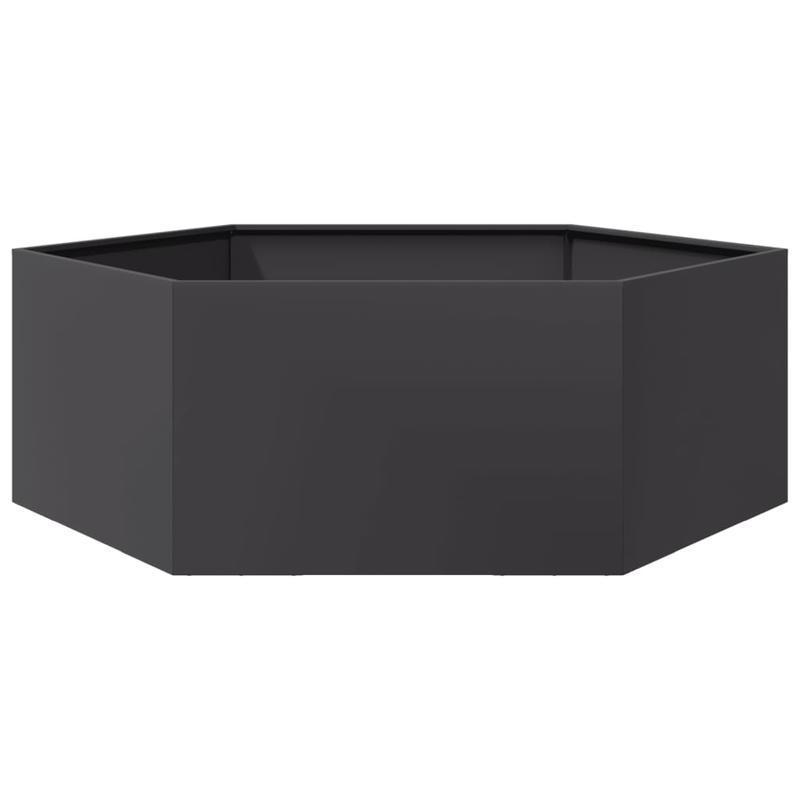Plantenbak – Bloembak – Bloempot – Plantenmand – Balkonbak – Zwart – Rechthoekig – Stalen Duurzaam Materiaal – 138x120x45 cm