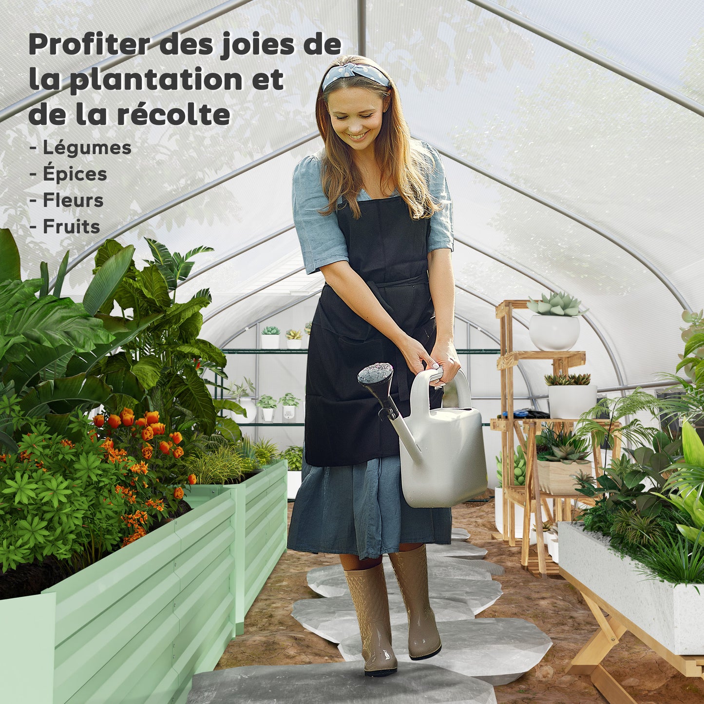 Kweekkas – Serre – Foliekas – Tuinkas – Moestuinkas – Grote Afmeting 24 m² – Stevig Gegalvaniseerd Stalen Frame