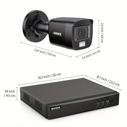 Beveiligingscamera Set – Camerabewaking – Beveiligingscamera’s – Bewakingscamera – CCTV Systeem – 4TB HDD – Bekabeld Met Vaste Netvoeding – Zwart