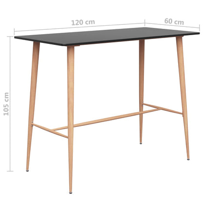 Barset – Barsets – Tuinbarset – Bistroset – 4-Zits – MDF Tafelblad – Metalen Frame Met Hout-Look