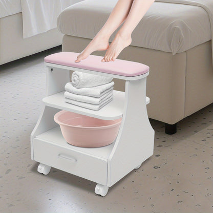 Portable Esthetician Trolley Cart, Salon Nail Foot Trolley Cart, Manicure Pedicure Cart, Salon Equipment, Foot Bath Cart, Compact Trolley, Professional Esthetician Cart, Durable Construction, Easy to Clean, Pedicure Station,
