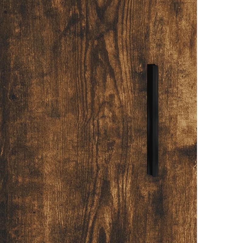 Classic Hardwood Dining Cabinet with Lockable Doors - 69.5x34x90cm Large Core Board Storage Sideboard, Finish, No Electricity Needed