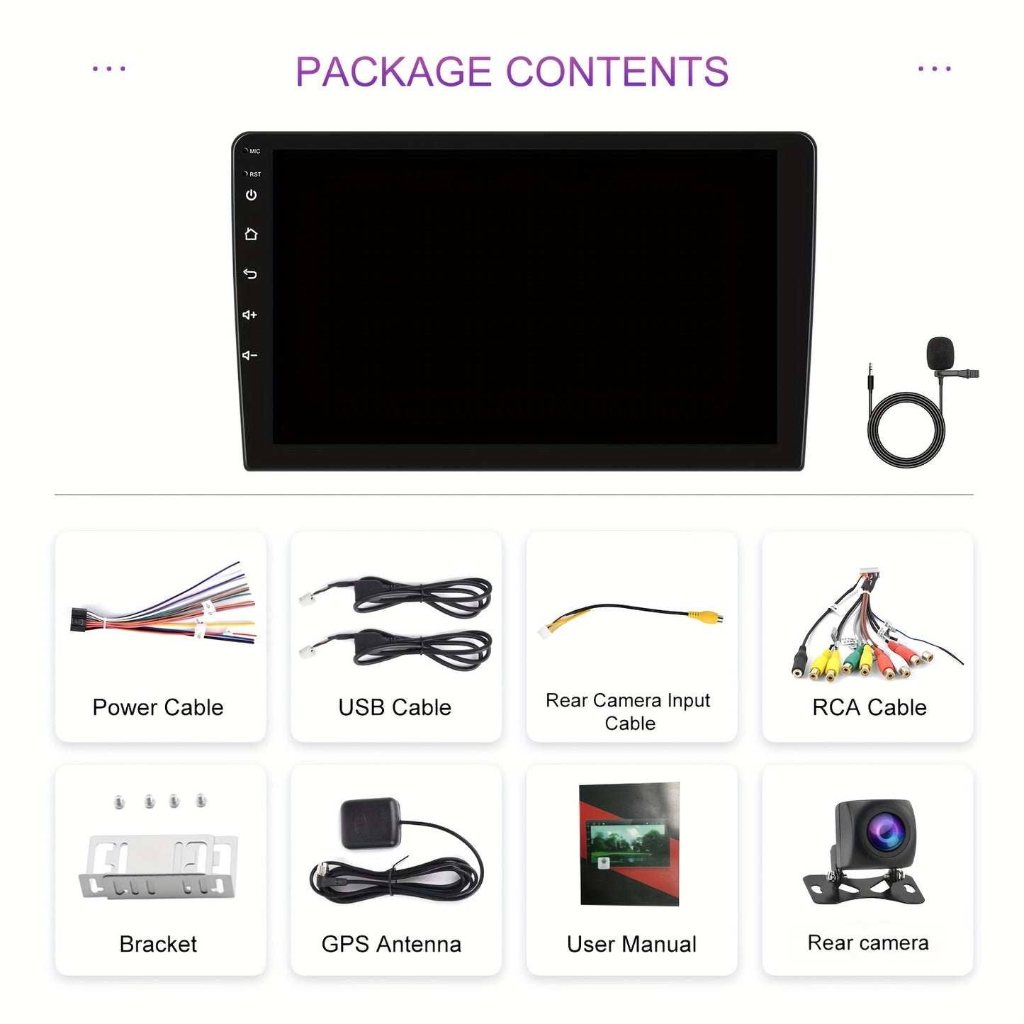 9 Inch Android Autoradio – Touchscreen Autoradio – Double Din Car Stereo – Multimedia Systeem – Navigatie Systeem – Android 13 OS – Draadloze Carplay & Achteruitrijcamera