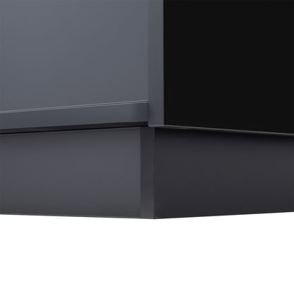 Salontafel – Woonkamermeubel – Sofa Tafel – Koffietafel – Tafel Met Opbergruimte – Zwart Met Hoogglans – Schuifsysteem Met Verborgen Vakken – 100x50x31 cm