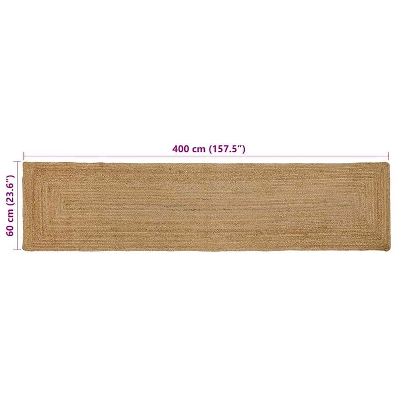 Tapijt Beige 60 x 400 cm Jute