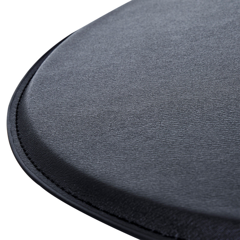 Bartafel – Barkruktafel – Sta-tafel – Hoge tafel – Verstelbare bartafel – Zwart – Verstelbare hoogte 63-93 cm – Waterafstotend faux leren blad