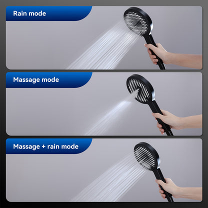 Doucheset – Douche Set – Regendouche – Handdouche – Douchekraan – Constante Temperatuur 38°C – 25 cm Regendouchekop Zwart