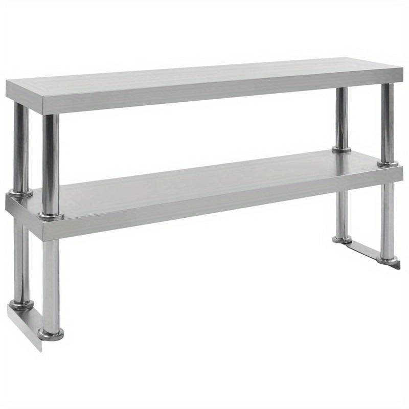 Keuken Werkbank – Werktafel – RVS Werkblad – Werkbank Met Bovenplank – Keukentafel – Roestvrij Staal – 120x60 cm – 150 cm Hoog