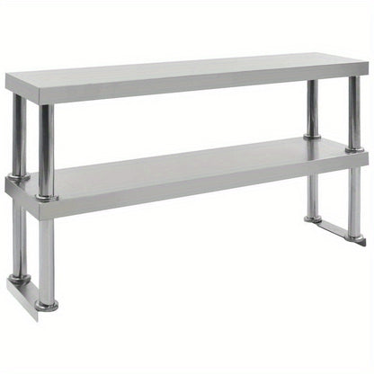 Keuken Werkbank – Werktafel – RVS Werkblad – Werkbank Met Bovenplank – Keukentafel – Roestvrij Staal – 120x60 cm – 150 cm Hoog