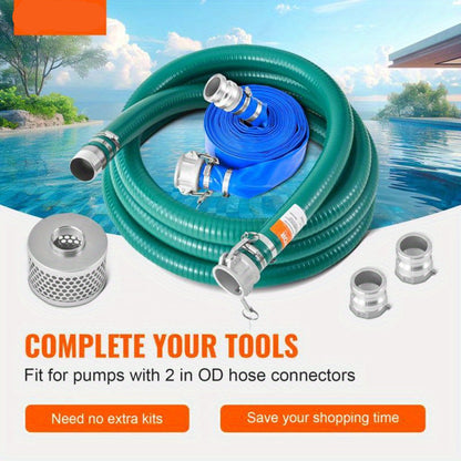 Flexibele Zuigslangset – Waterpompslang – Zuigslang – Irrigatieslang – Drainageslang – Duurzaam PVC – Lengte 6,1m En 15,24m