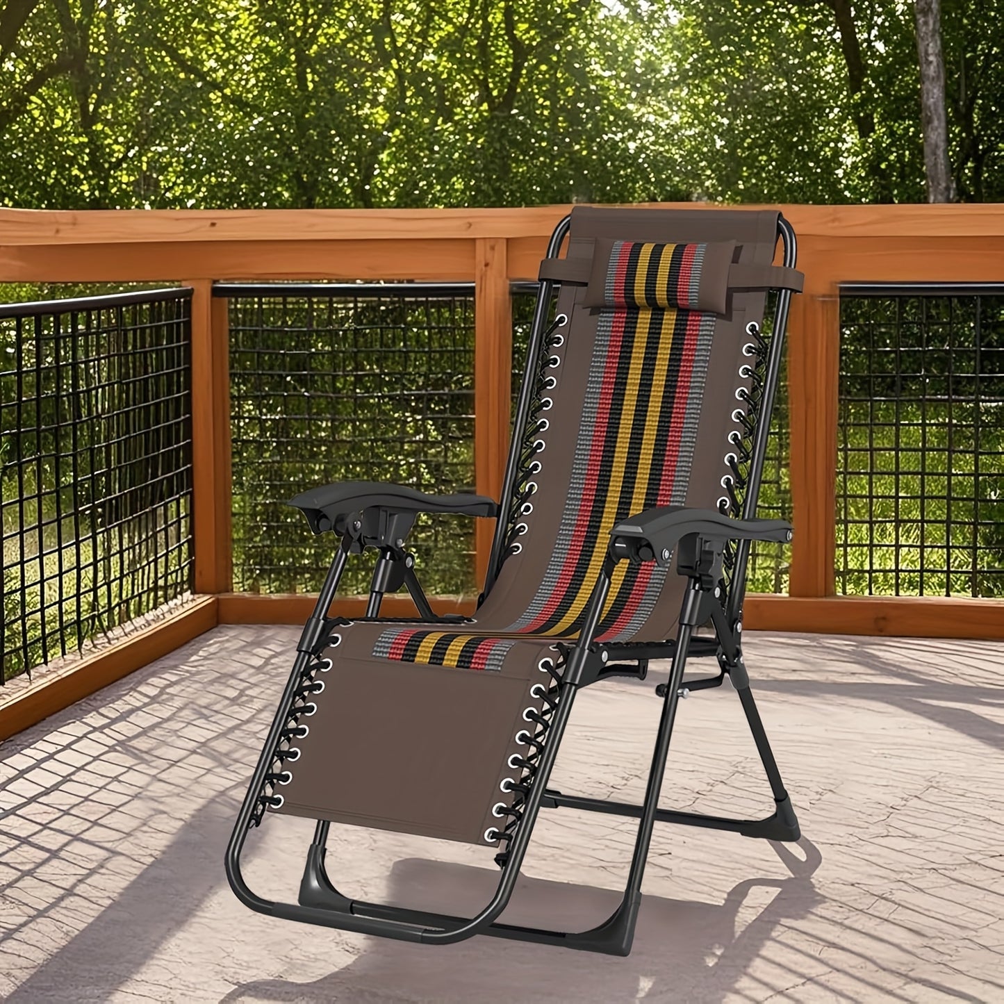 Ligstoel – Loungebed – Tuinstoel – Relaxstoel – Campingstoel – Extra Breed 72 cm – Stevig Metalen Frame