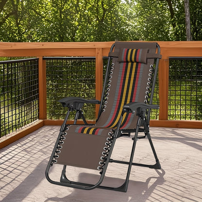 Ligstoel – Loungebed – Tuinstoel – Relaxstoel – Campingstoel – Extra Breed 72 cm – Stevig Metalen Frame