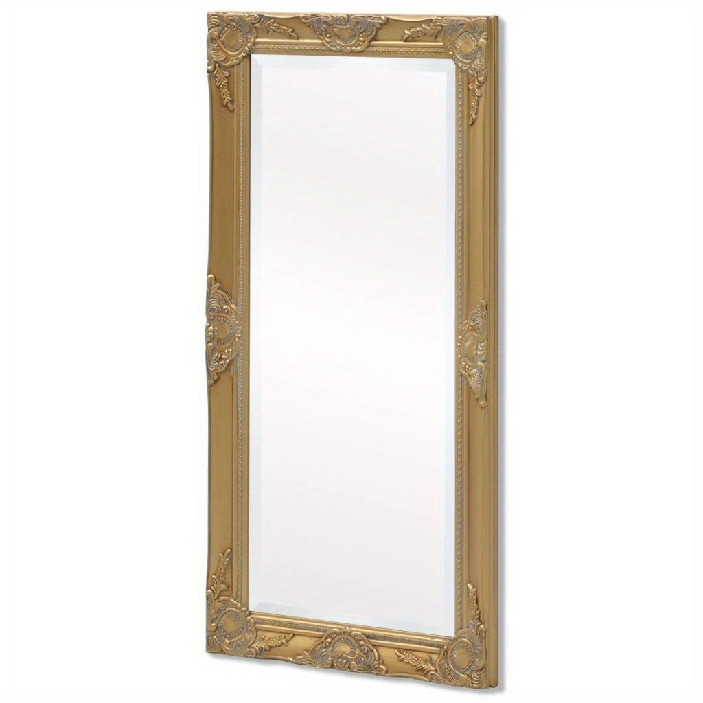 Barok Spiegel – Grote Wandspiegel – Full-Length Spiegel – Decoratieve Spiegel – Luxe Spiegel – 100x50 cm – Gouden Ornate Kunststof Frame