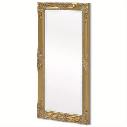 Barok Spiegel – Grote Wandspiegel – Full-Length Spiegel – Decoratieve Spiegel – Luxe Spiegel – 100x50 cm – Gouden Ornate Kunststof Frame