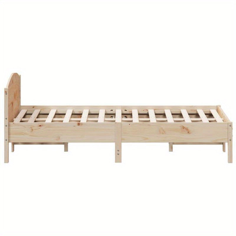Bedframe – Houten Bed – Tweepersoonsbed – Eenpersoonsbed – Bedbodem – Massief Dennenhout – Geschikt Voor Matras 140x200 Cm – Voorgemonteerd