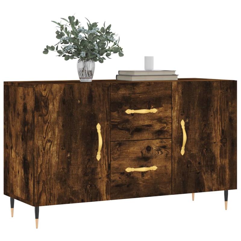 Dressoir – Ladekast – Opbergkast – Kast – Buffetkast – Gerookt Eikenhout – Compact 100x36x60 cm