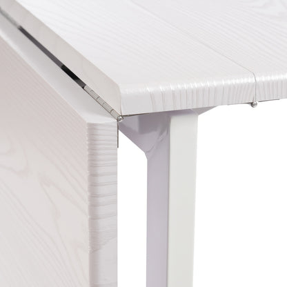 Opvouwbare Tafel – Klaptafel – Opbergtafel – Serveertafel – Verrijdbare Tafel – Wit – 120x80x75 cm – Stevig Stalen Frame