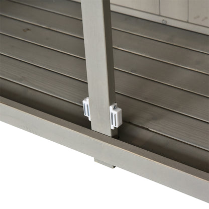 Tuinhuisje – Tuinkast – Tuinschuur – Opbergkast – Berging – Met Bitumen Dak – Massief Voorgeolied Vurenhout – 128x50x164 cm – 2 Planken