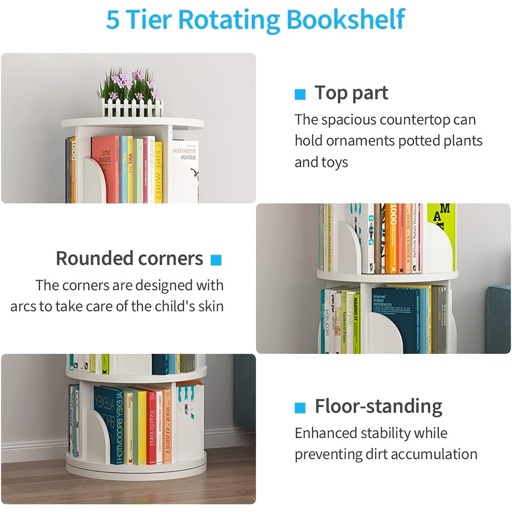 Boekenkast – Boekplank – Opbergkast – Vakkenkast – Wandrek – 5-laags Vrijstaand – Eikenhoutlook – Compact 40x159 cm