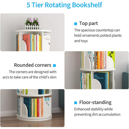 Boekenkast – Boekplank – Opbergkast – Vakkenkast – Wandrek – 5-laags Vrijstaand – Eikenhoutlook – Compact 40x159 cm